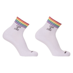 Barcode Berlin Chaussettes Love is Love Rainbow-Blanc